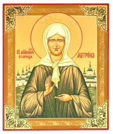 Икона "Святая Матрона" Палех